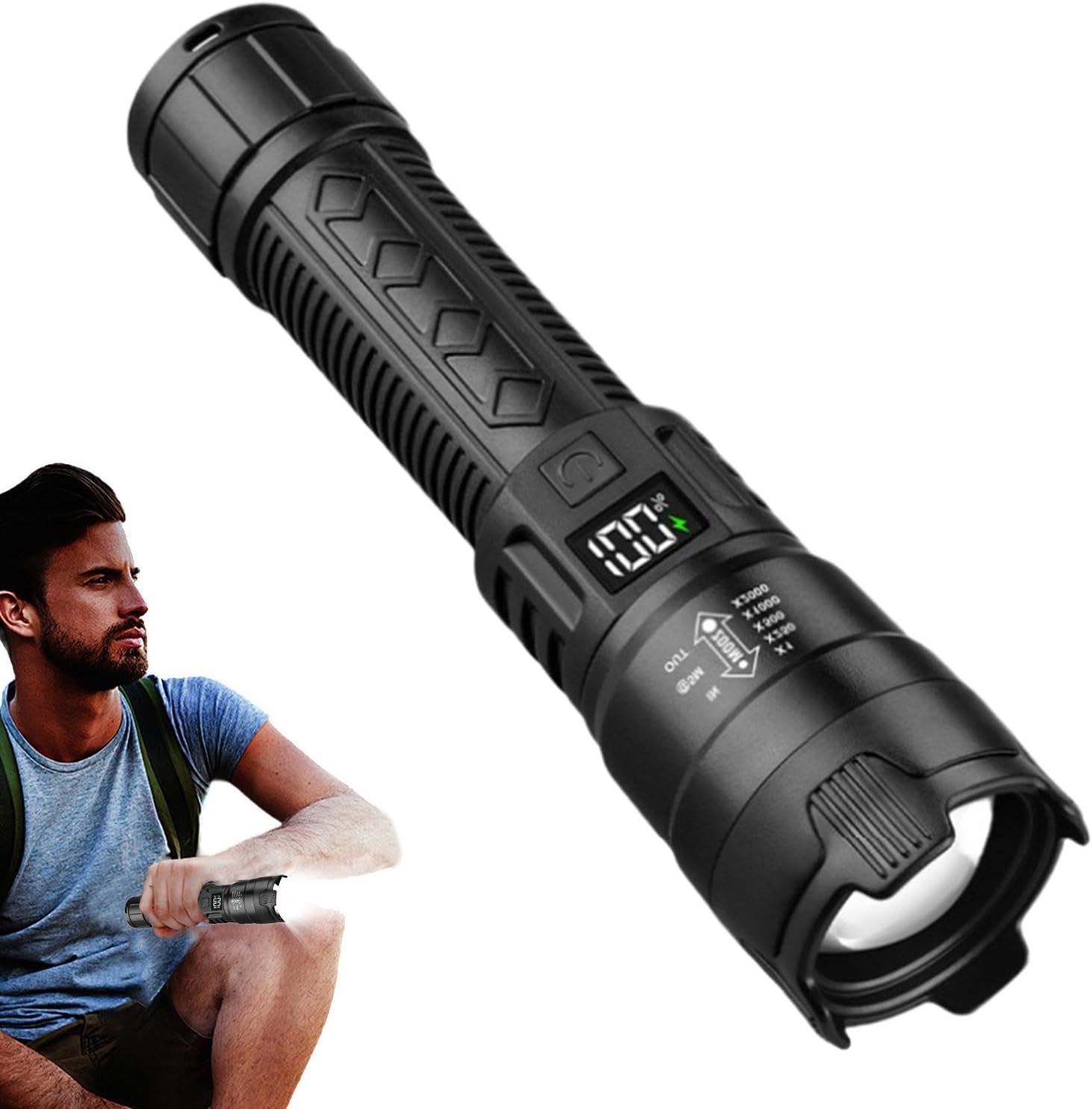 Fishing Light - Latarka taktyczna LED 2000LM, ładowana przez