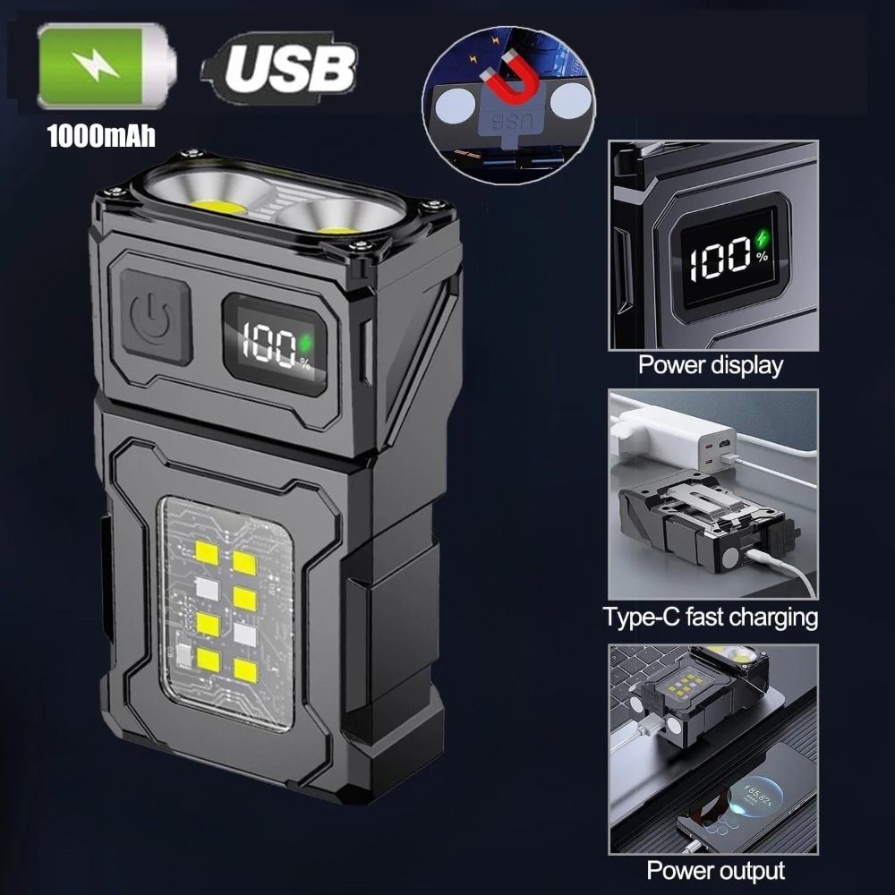 Fishing Light - 180 ° Obrotowa latarka LED, ładowana
