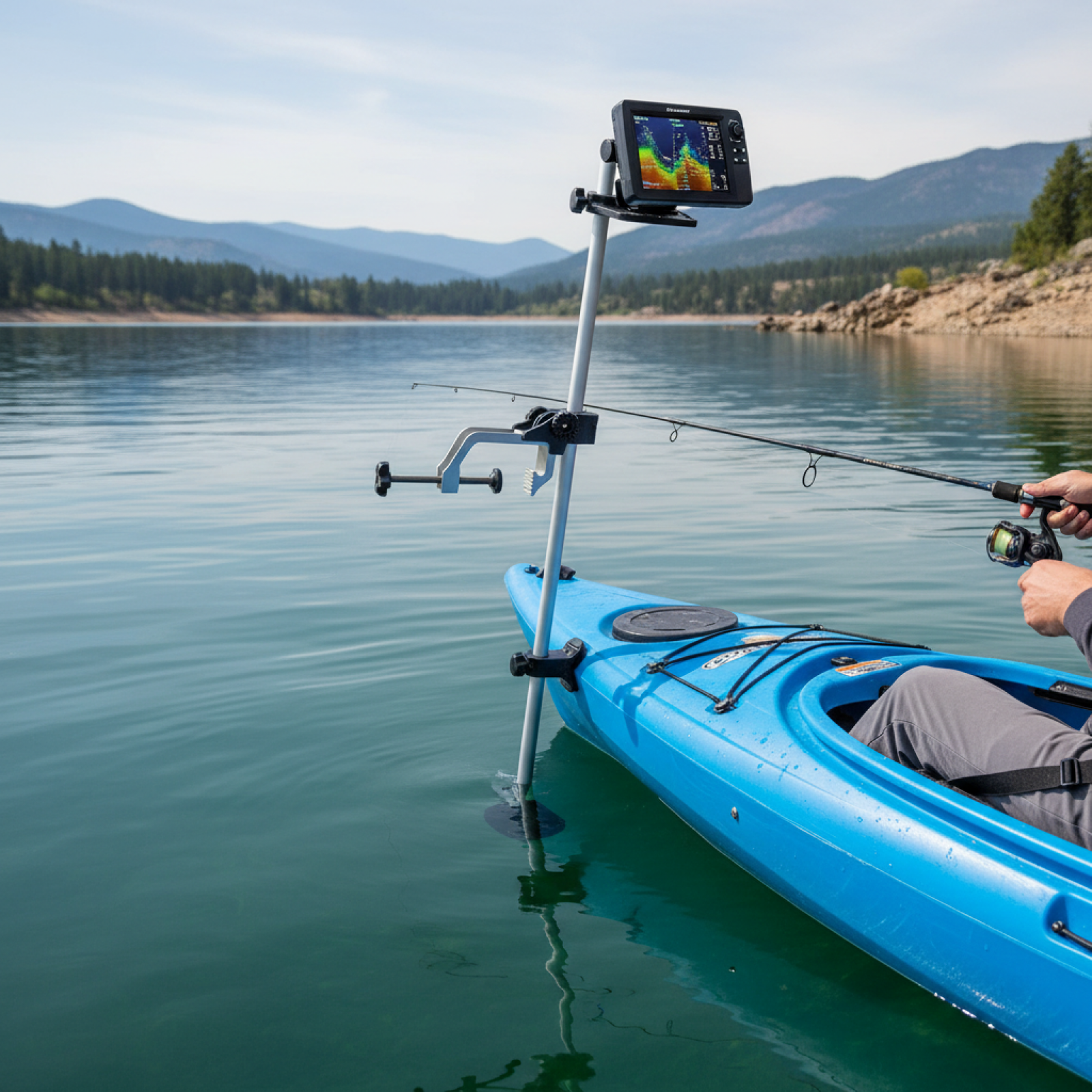 Fish Finder Mount - Uchwyt do echosondy kajakowej, uniwersalny, z