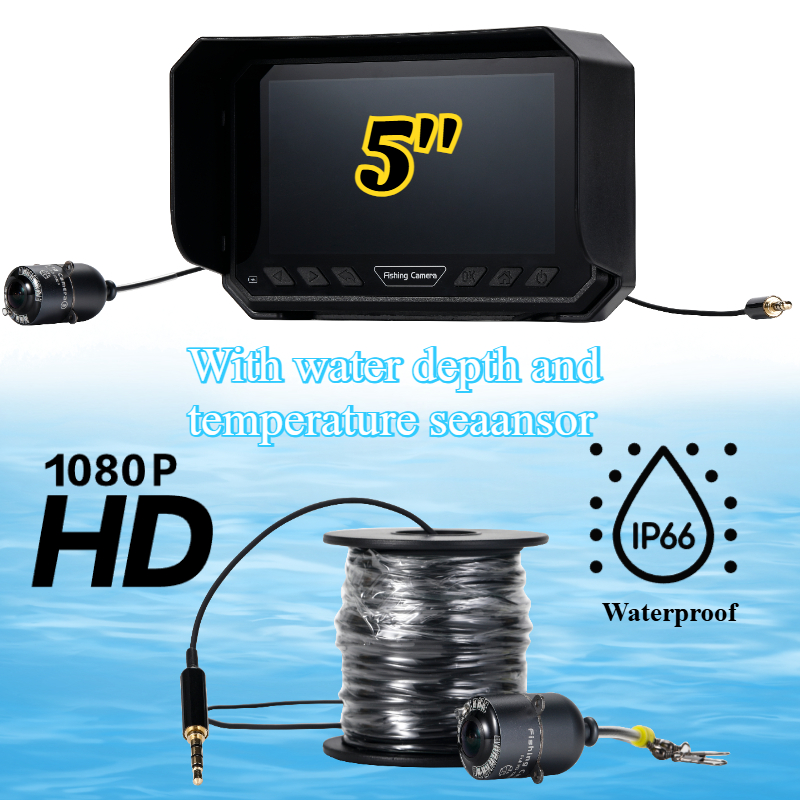 Fishing Camera - 5-calowa podwodna kamera wędkarska 1080P HD