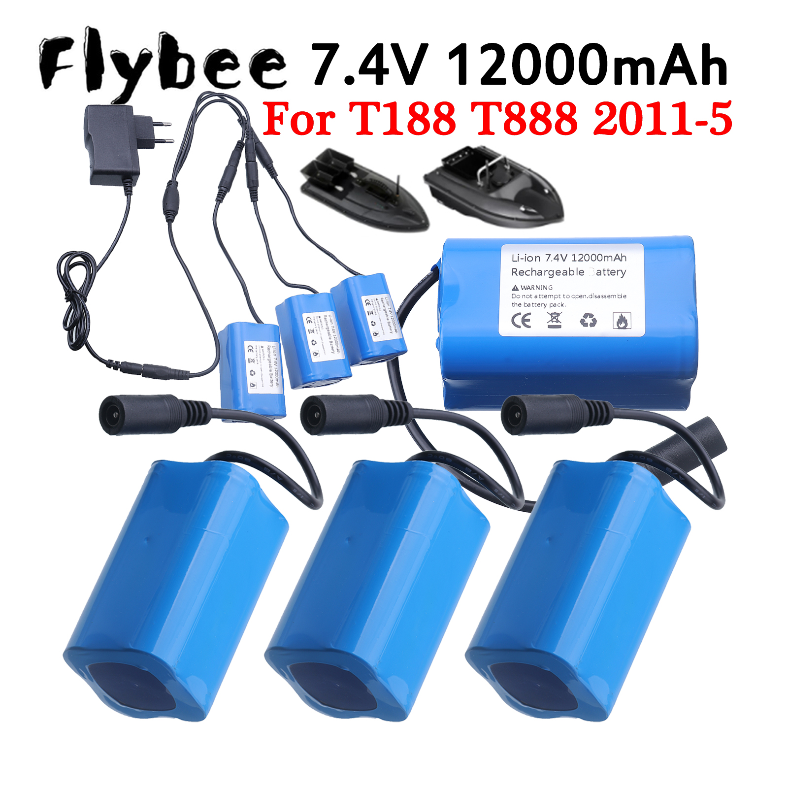 Fish Finder Battery - Akumulator do łodzi zanętowej 7.4V, ulepszony,