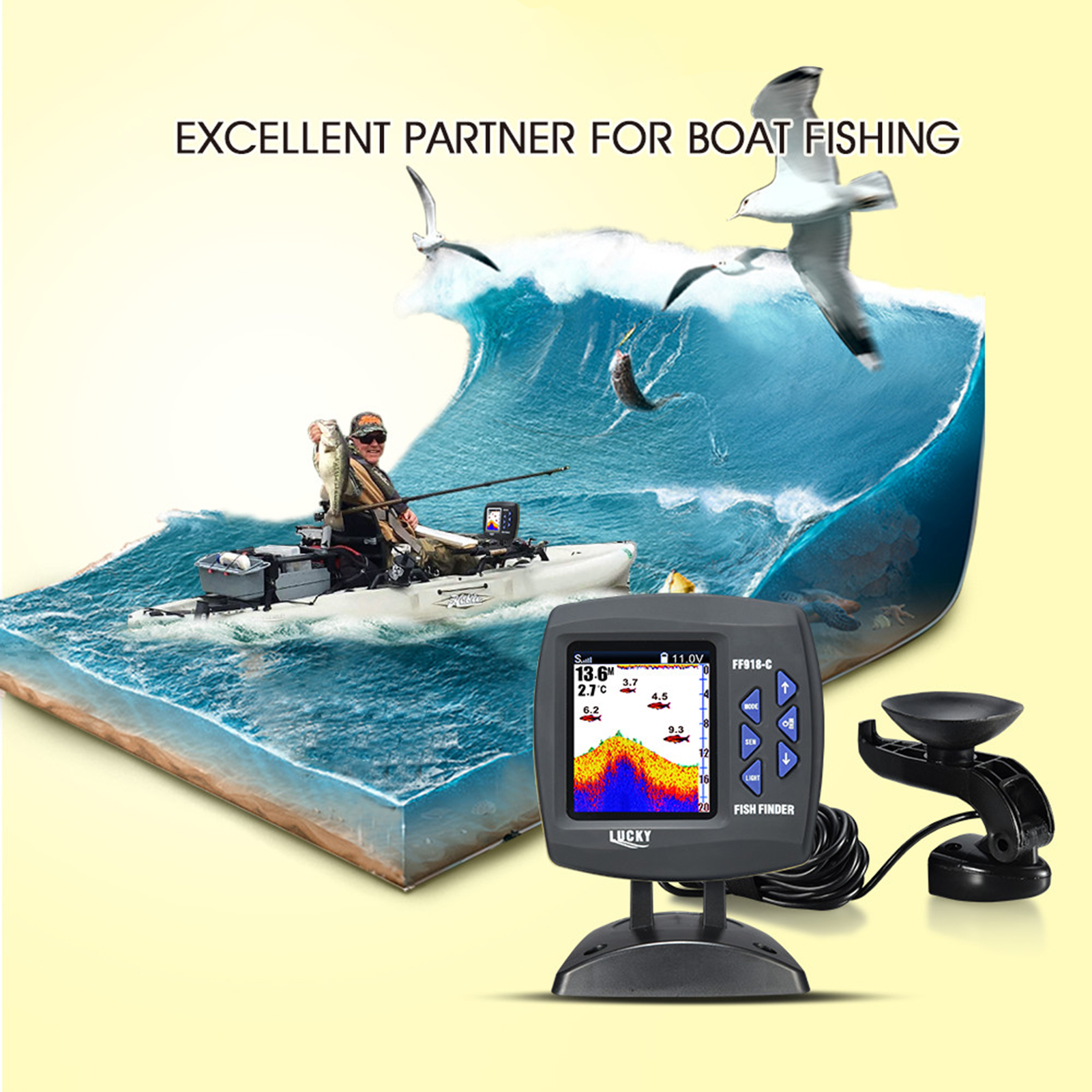 Lokalizator ryb przewodowy czu – Fishing Depth Finder recenzja i cena