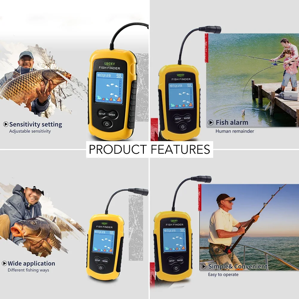 Szczęśliwy kolorowy ekran LCD  – Fish Finder Portable recenzja i cena