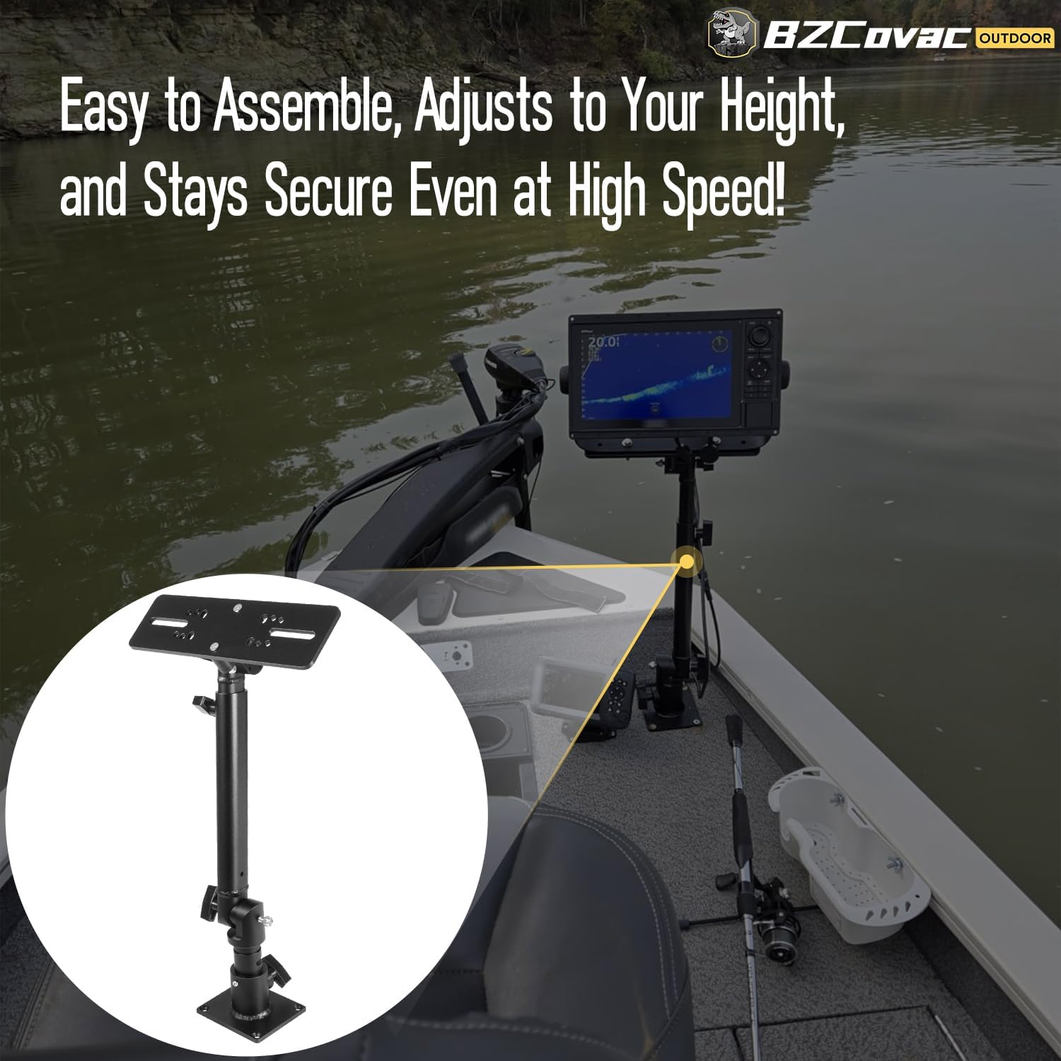 Morski, anodowany aluminiowy u – Fish Finder Mount recenzja i cena