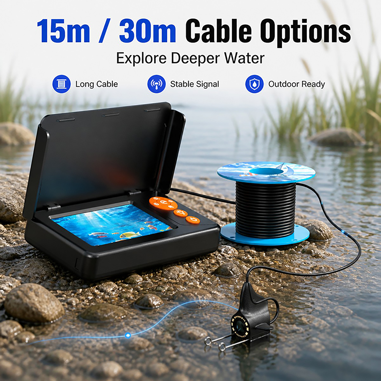 Kamera podwodna 1080P HD z mon – Fish Finder Portable recenzja i cena