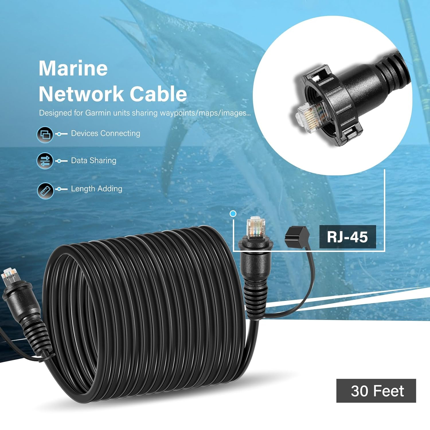 Kabel sieciowy morski 9 metrów – Fish Finder Cable recenzja i cena