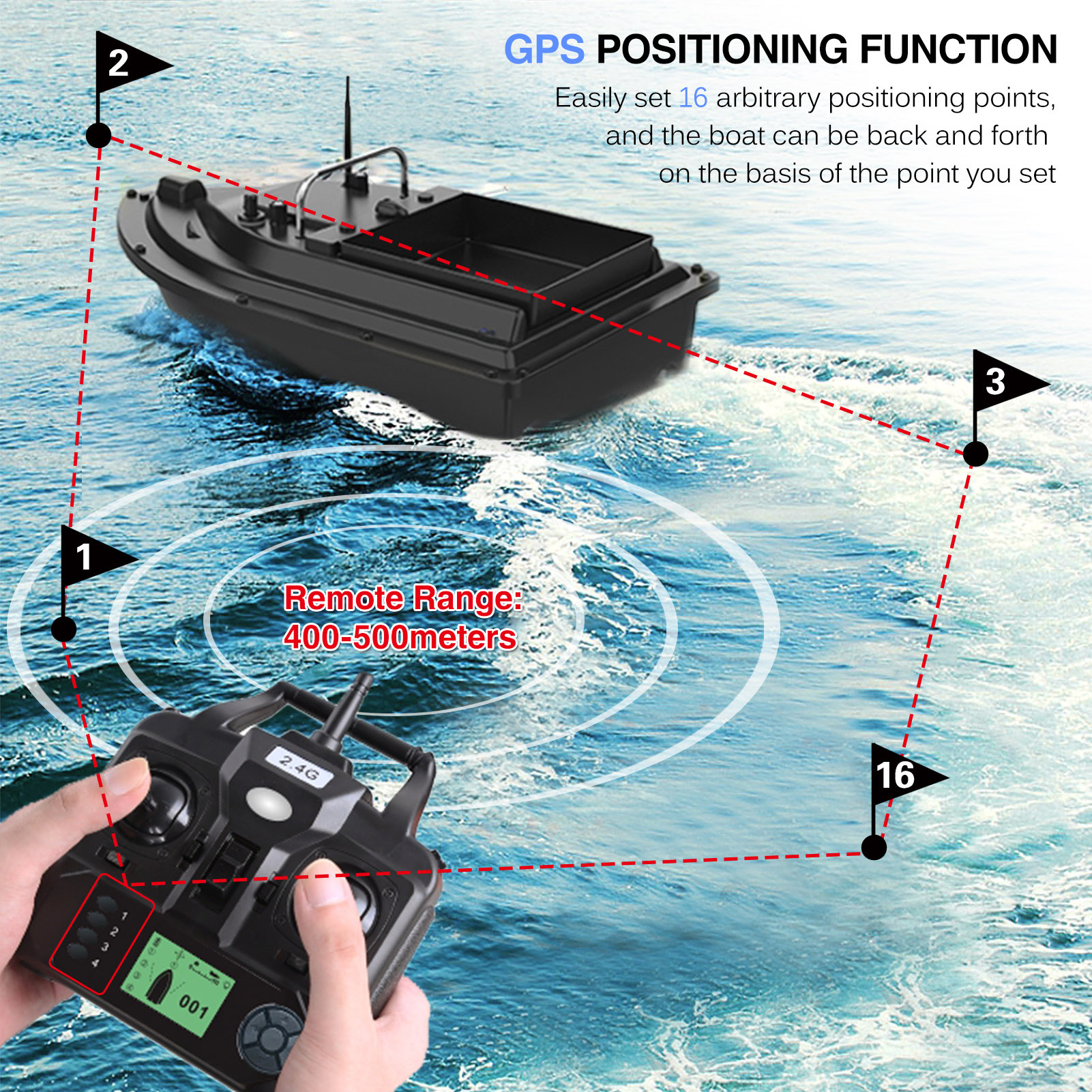 D16E GPS łódź z przynętą na ry – Fishing Gps recenzja i cena